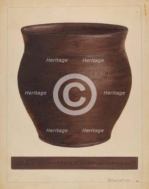 Stoneware Jar, 1935/1942. Creator: Nicholas Amantea.