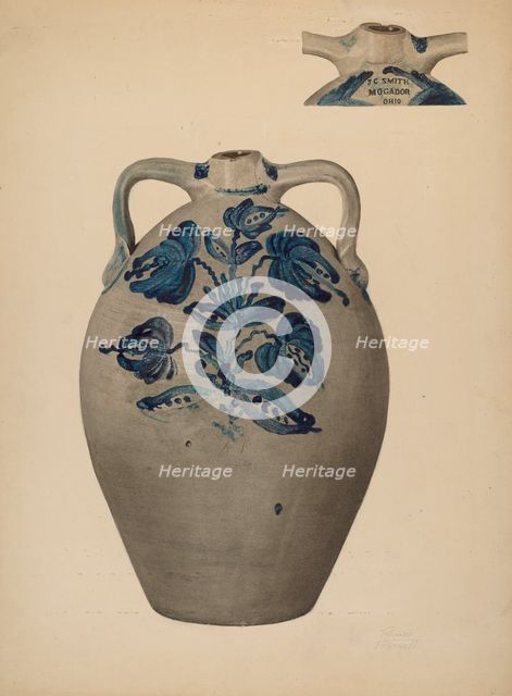 Stoneware Jar, 1937. Creator: Richard Barnett.