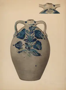 Stoneware Jar, 1937. Creator: Richard Barnett