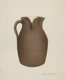 Stoneware Jar, c. 1937. Creator: Annie B Johnston