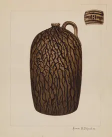 Stoneware Jar, c. 1937. Creator: Annie B Johnston