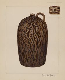 Stoneware Jar, c. 1937. Creator: Annie B Johnston