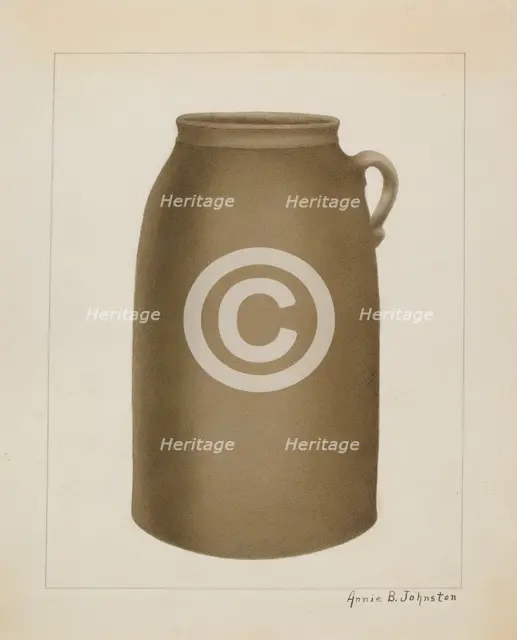 Stoneware Jar, c. 1937. Creator: Annie B Johnston.