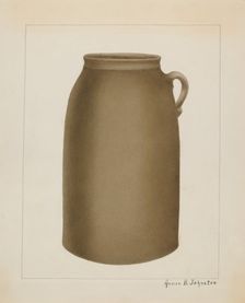 Stoneware Jar, c. 1937. Creator: Annie B Johnston