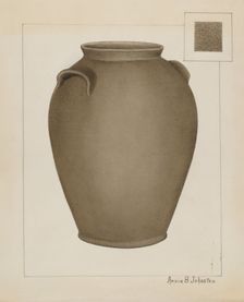 Stoneware Jar, c. 1937. Creator: Annie B Johnston