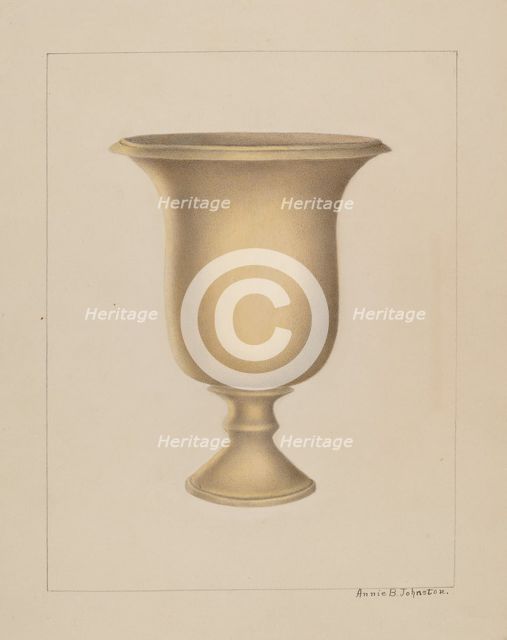 Stoneware Jar, c. 1937. Creator: Annie B Johnston.