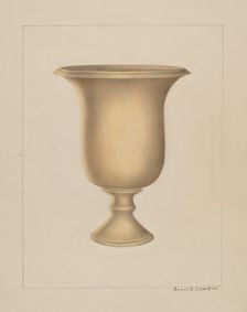 Stoneware Jar, c. 1937. Creator: Annie B Johnston