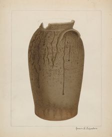 Stoneware Jar, c. 1937. Creator: Annie B Johnston