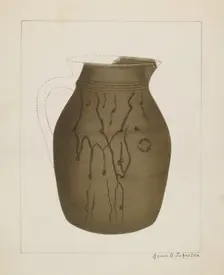 Stoneware Jar, c. 1937. Creator: Annie B Johnston