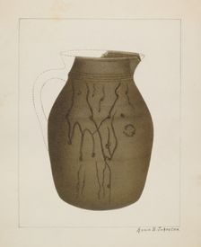 Stoneware Jar, c. 1937. Creator: Annie B Johnston