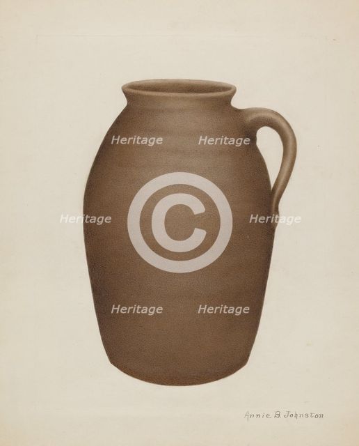 Stoneware Jar, c. 1937. Creator: Annie B Johnston.