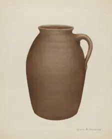 Stoneware Jar, c. 1937. Creator: Annie B Johnston