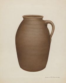 Stoneware Jar, c. 1937. Creator: Annie B Johnston