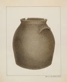 Stoneware Jar, c. 1937. Creator: Annie B Johnston