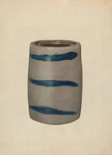 Stoneware Jar, c. 1937. Creator: Richard Barnett