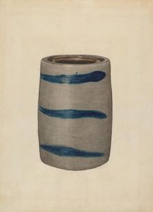 Stoneware Jar, c. 1937. Creator: Richard Barnett