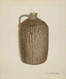 Stoneware Jar, c. 1938. Creator: Annie B Johnston