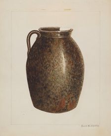 Stoneware Jar, c. 1938. Creator: Annie B Johnston