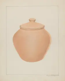Stoneware Jar, c. 1939. Creator: Annie B Johnston