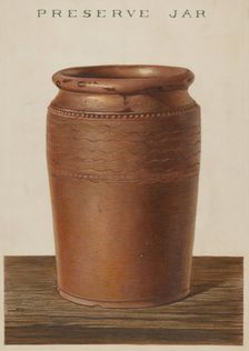 Stoneware Jar, c. 1939. Creator: Philip Smith