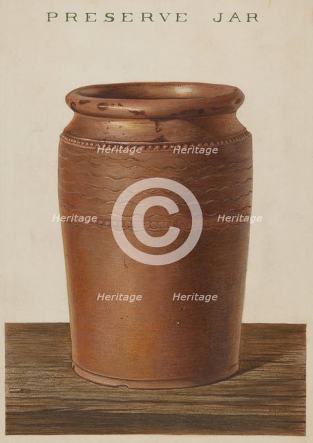 Stoneware Jar, c. 1939. Creator: Philip Smith.