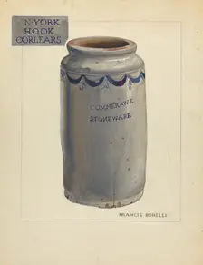 Stoneware Jar, c. 1940. Creator: Francis Borelli
