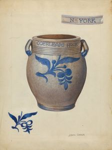 Stoneware Jar, c. 1953. Creator: John Dana
