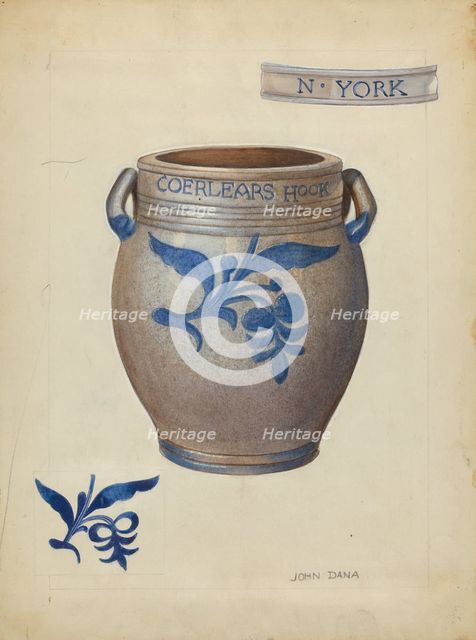 Stoneware Jar, c. 1953. Creator: John Dana.