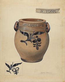 Stoneware Jar, c. 1953. Creator: John Dana