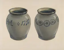 Stoneware Vase, c. 1936. Creator: Carl Weiss