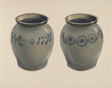 Stoneware Vase, c. 1936. Creator: Carl Weiss