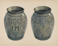 Stoneware Vase, c. 1936. Creator: Carl Weiss
