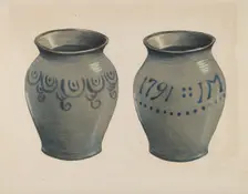 Stoneware Vase, c. 1936. Creator: Carl Weiss