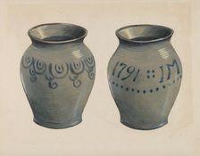 Stoneware Vase, c. 1936. Creator: Carl Weiss