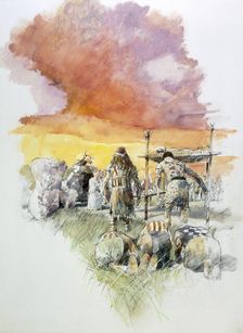 Stoney Littleton Long Barrow, c3500BC, (c1990-2010). Artist: Ivan Lapper