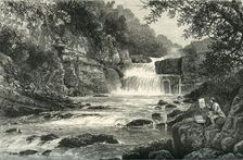Stonebyres Falls, on the Clyde, near Lanark c1870
