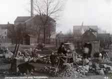 Stonecutters making macadam, Landskrona, Sweden, 1900. Creator: Borg Mesch