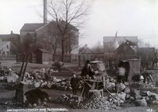 Stonecutters making macadam, Landskrona, Sweden, 1900. Creator: Borg Mesch
