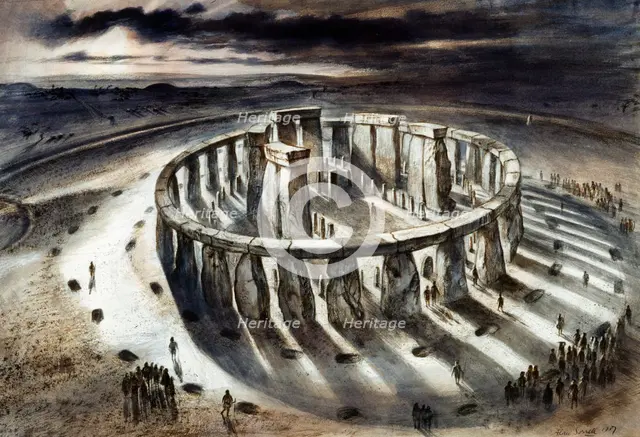 Stonehenge 1000BC, (c1960s). Artist: Alan Ernest Sorrell.