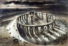Stonehenge 1000BC, (c1960s). Artist: Alan Ernest Sorrell