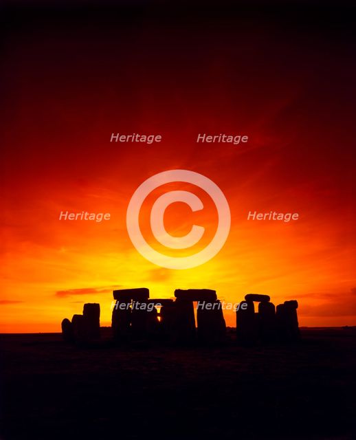 Stonehenge, Wiltshire. Artist: Unknown.