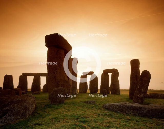 Stonehenge, Wiltshire. Artist: Unknown.
