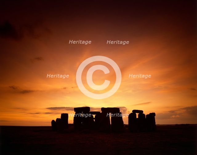 Stonehenge, Wiltshire. Artist: Unknown.