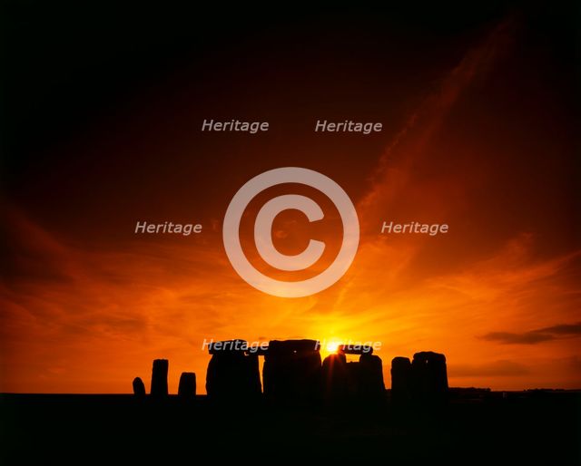Stonehenge, Wiltshire. Artist: Unknown.