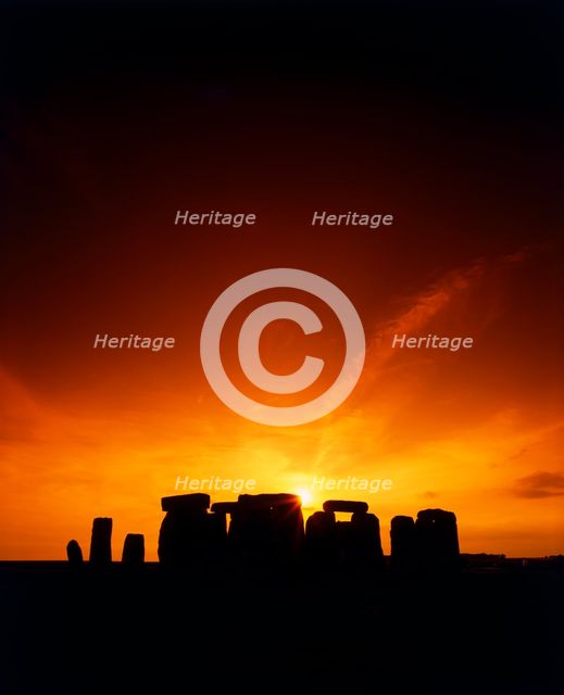 Stonehenge, Wiltshire. Artist: Unknown.