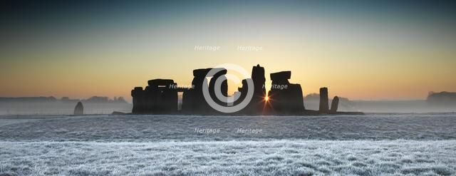 Stonehenge, Wiltshire, at sunrise, c2013. Artist: James O Davies.