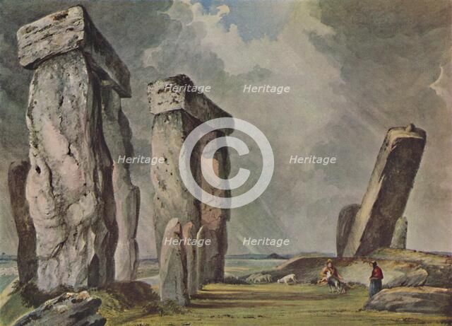 'Stonehenge, Wiltshire', c1830, (1946). Artist: James Bridges.