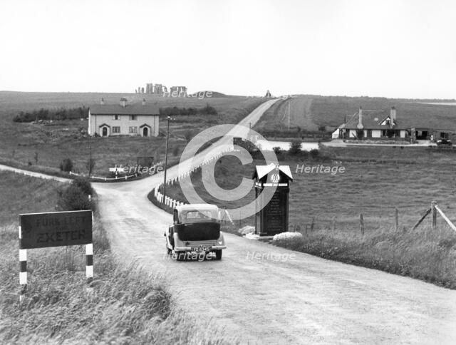 Stonehenge ahead, Wiltshire, 1930. Artist: Unknown.