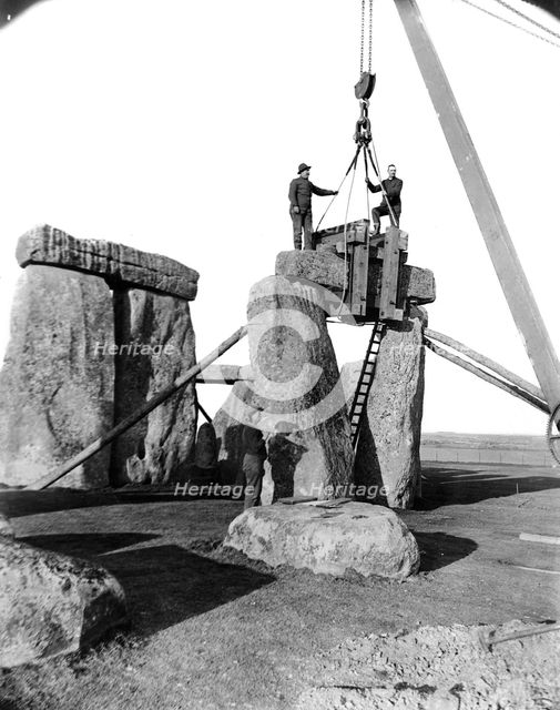Stonehenge, Amesbury, Wiltshire, 1919-1920. Artist: A Trowbridge