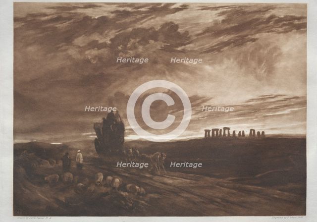 Stonehenge at Daybreak, 1897. Creator: Frank Short (British, 1857-1945).